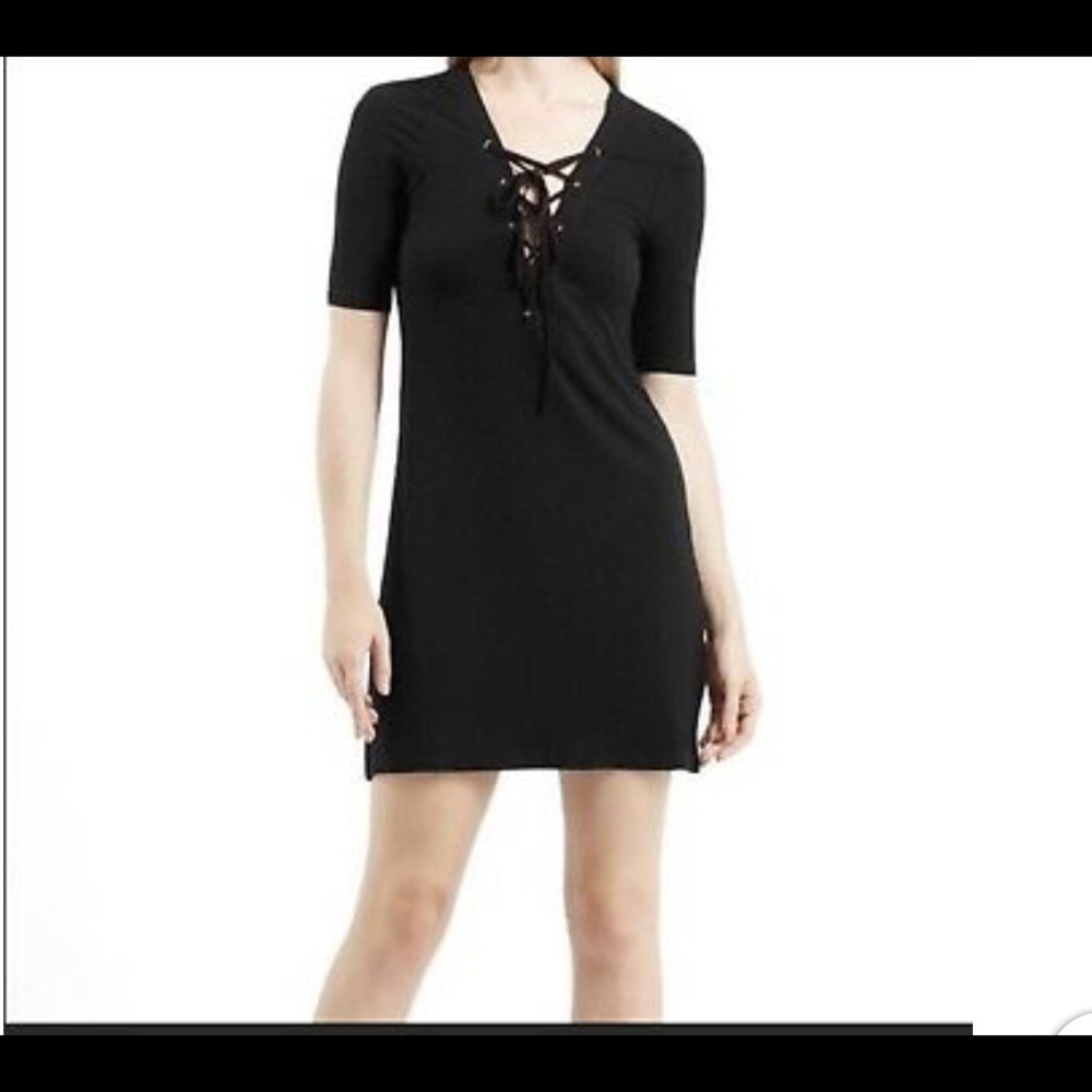 Topshop Women’s Black body con ribbed dress